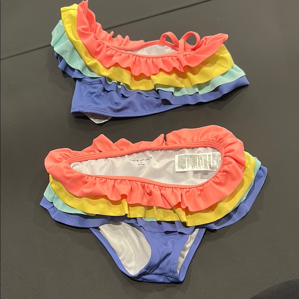 Janie & Jack ruffled bikini size 7